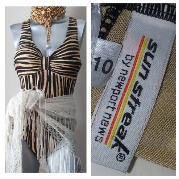 Sun Streak One Piece Leopard Print Bathing Suit - Picture 10 of 10